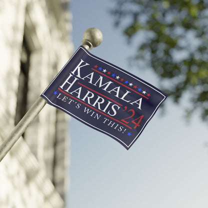 Kamala Harris 2024 "Lets Win This!" flag in 3 sizes!