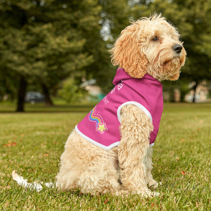 Kamala Harris 2024 Pink Pet Hoodie - Cute Rainbow Star Design