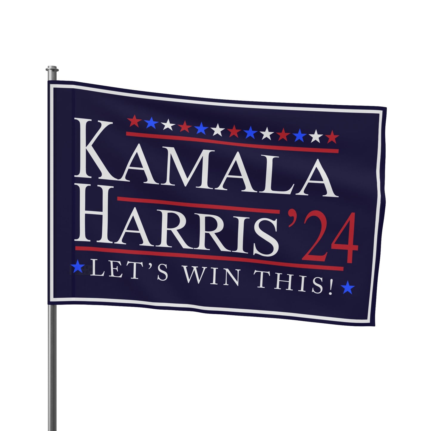 Kamala Harris 2024 "Lets Win This!" flag in 3 sizes!