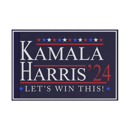 Kamala Harris 2024 "Lets Win This!" flag in 3 sizes!