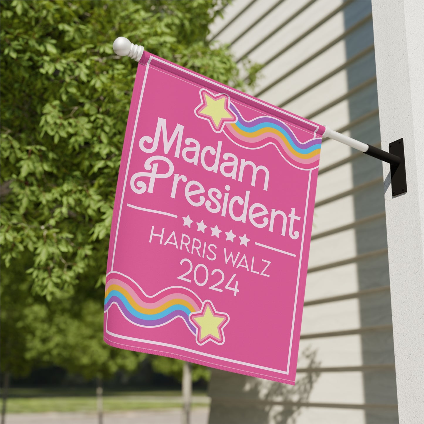 Madam President 2024 Garden & House Banner - Pink Doll Theme