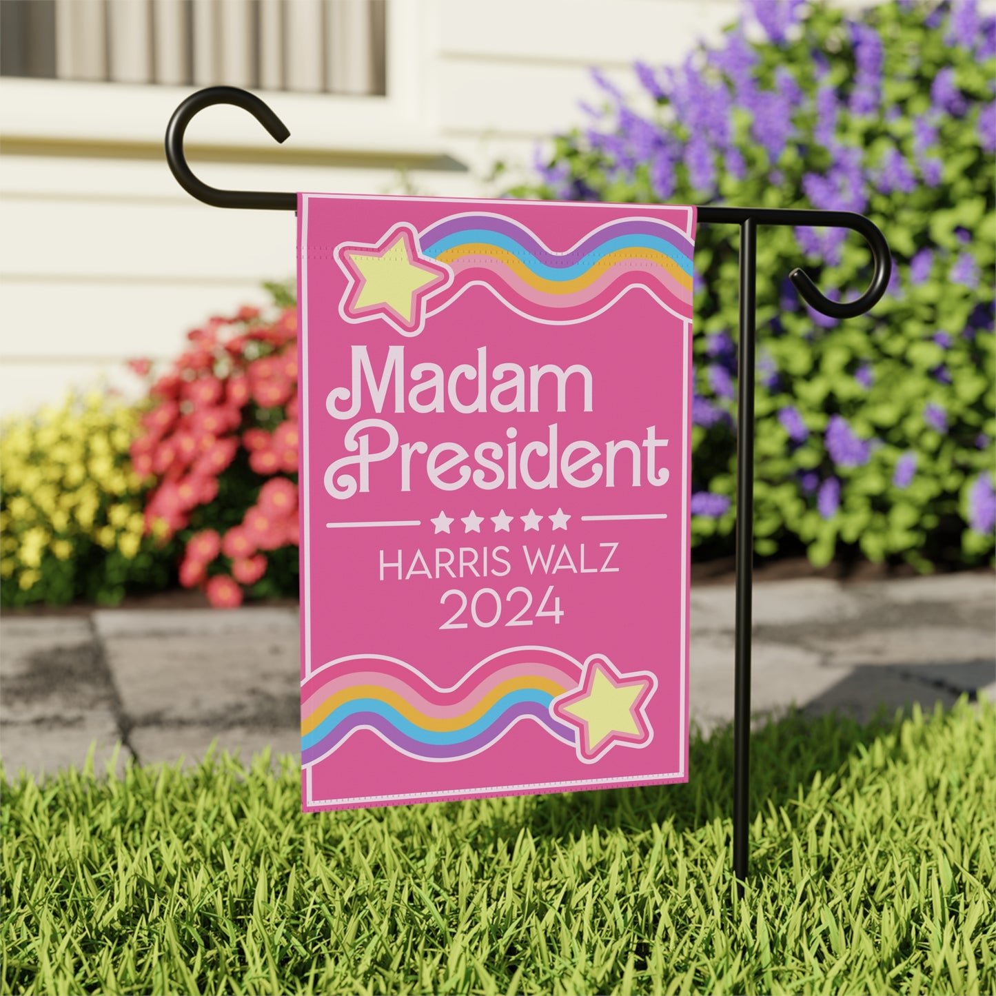 Madam President 2024 Garden & House Banner - Pink Doll Theme